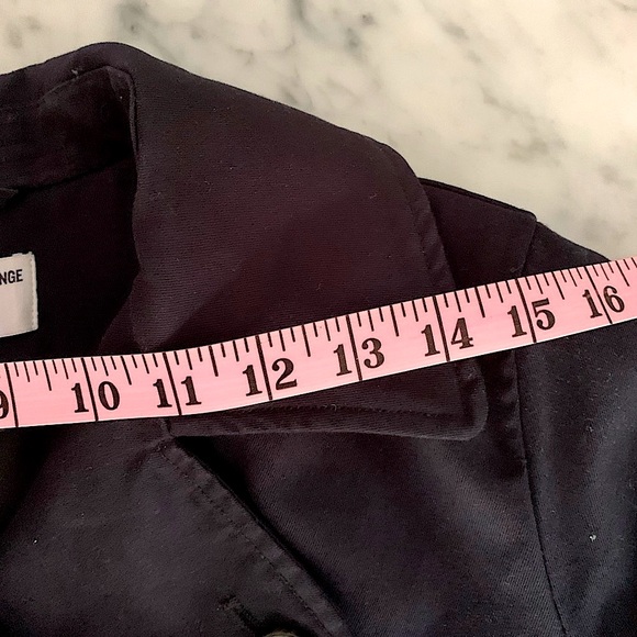 Ines De Fressange for Uniqlo navy double breasted trench coat size XS - Picture 7 of 14